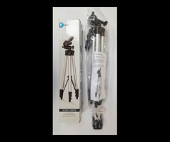 7.	Onn 50” Aluminum Tripod with 3-way Fluid Pan Head.