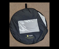 19.	Angler Black & White Collapsible 5’ x 3’ Background, collapses to 27’.